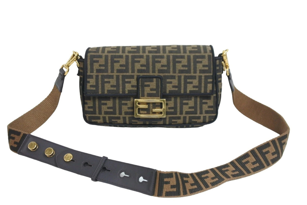 Fendi Mamma Bucket Shoulder Bag Brown Zucca
